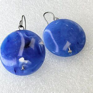 Purple Round Small Earrings
